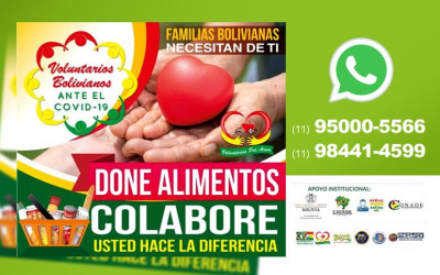 Campanha aceita doações de alimentos para acudir famílias bolivianas em São Paulo