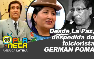 Despedida do folclorista German Poma, na Tribuna Libre del Pueblo