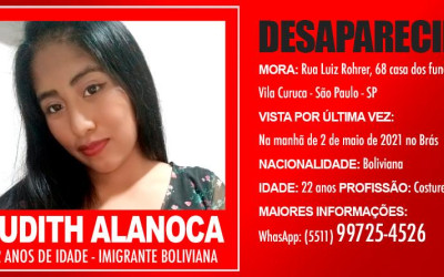 DESAPARECIDA - Judith Alanoca de nacionalidade boliviana