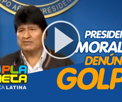 O presidente Evo Morales acusa de Golpe na Bolívia