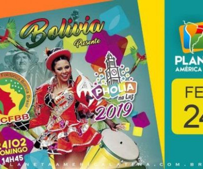 Bolivianos no carnaval paulistano, neste 24 de fevereiro