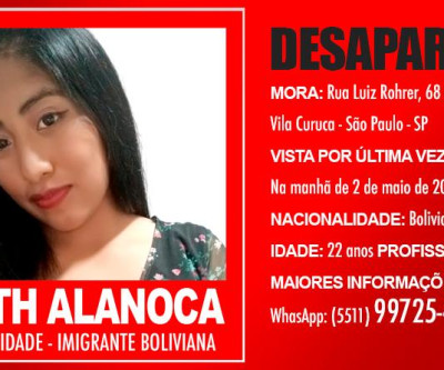 DESAPARECIDA - Judith Alanoca de nacionalidade boliviana
