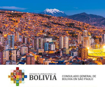 Nota oficial do consulado boliviano em São Paulo comemorando os 212 anos da cidade de La Paz