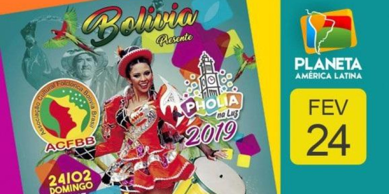 Bolivianos no carnaval paulistano, neste 24 de fevereiro