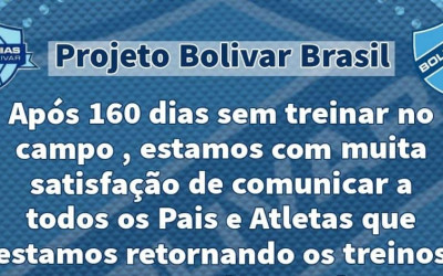 Projeto Bolivar Brasil retoma treinos 