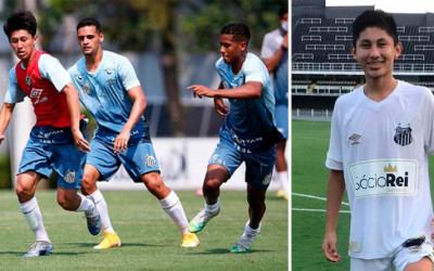 Acuña o Jogador boliviano que veste a camisa 10 no sub-15 do Santos