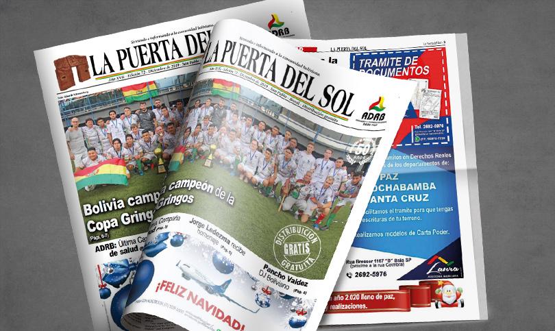 Edição nº 72 do Jornal boliviano - La Puerta Del Sol em SP